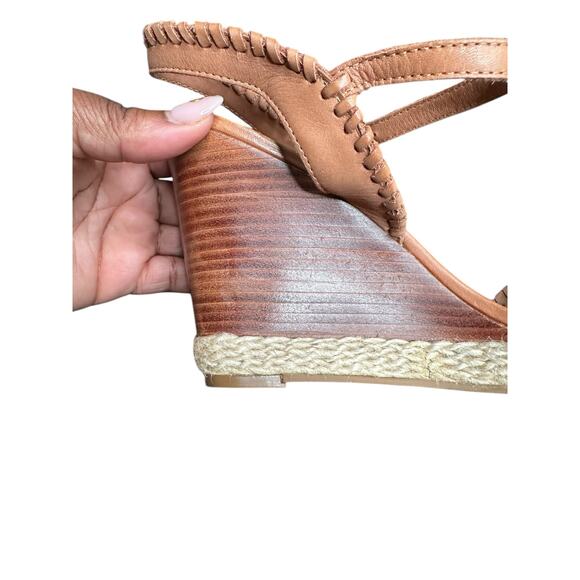 Jack Rogers Brown‎ Clare Rope Espadrille Open Toe Wedge Sandals Size 11 - Picture 9 of 11